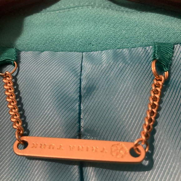 Trina Trunk Workwear Blazer Teal Single  Button Size 2 - Picture 6 of 8